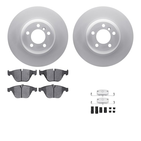 Dynamic Friction Co 4612-31028, Geospec Rotors with 5000 Euro Ceramic Brake Pads includes Hardware, Silver 4612-31028